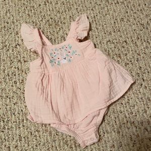 Cat & Jack pink bunny ruffle romper